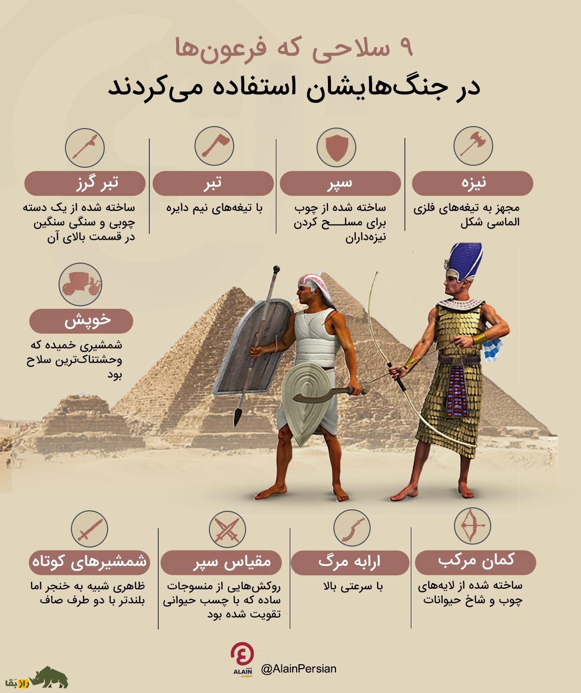 وحشتناک‌ترین سلاح‌های مصریان باستان؛ از خوپش تا کمان مرکب!