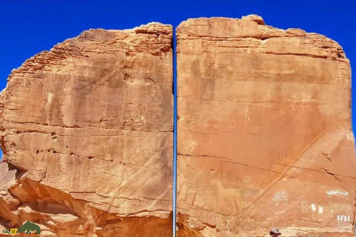 النسا؛ صخره مرموز عربستان چطور از وسط نصف شده است؟