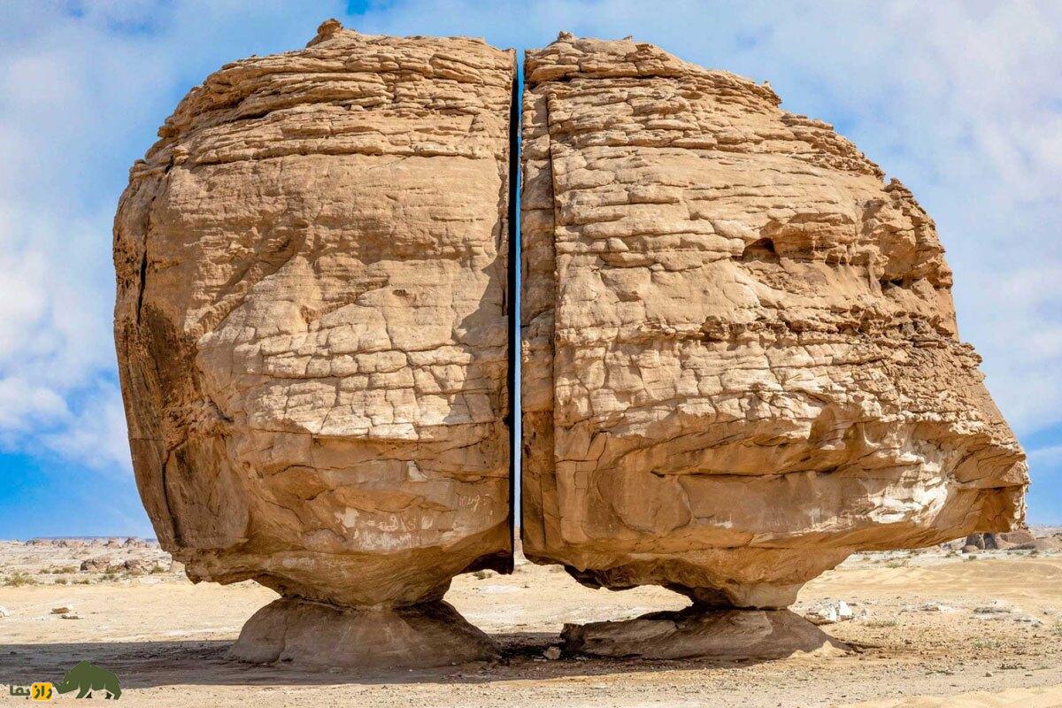 النسا؛ صخره مرموز عربستان چطور از وسط نصف شده است؟