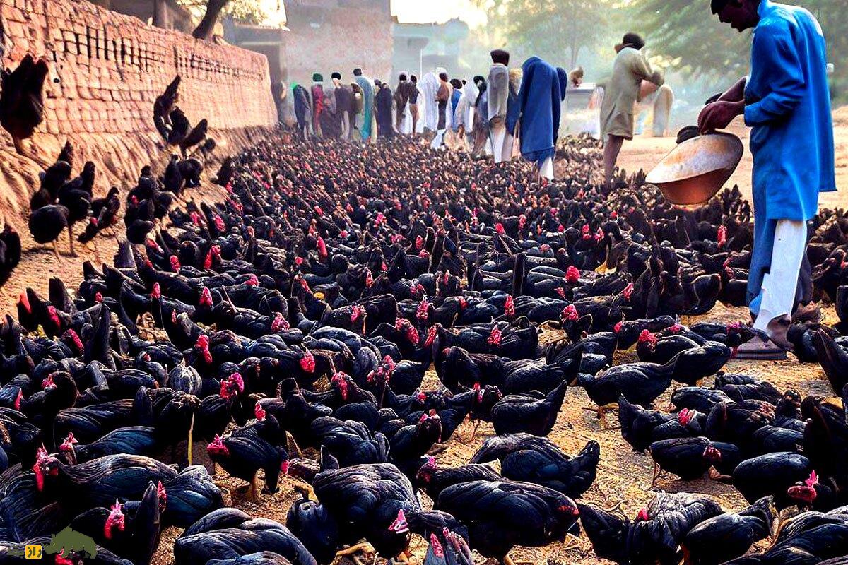 مرغ و خروس کاداکنات؛ پرنده هندی که گوشتش سیاه است و ۱۵۰ میلیون تومان قیمت دارد