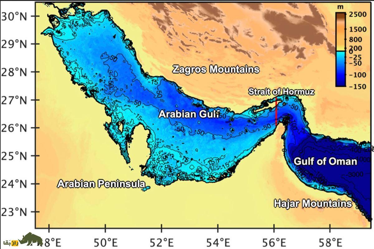 عمیق ترین نقطه خلیج فارس تصویری گرافیکی از خلیج فارس