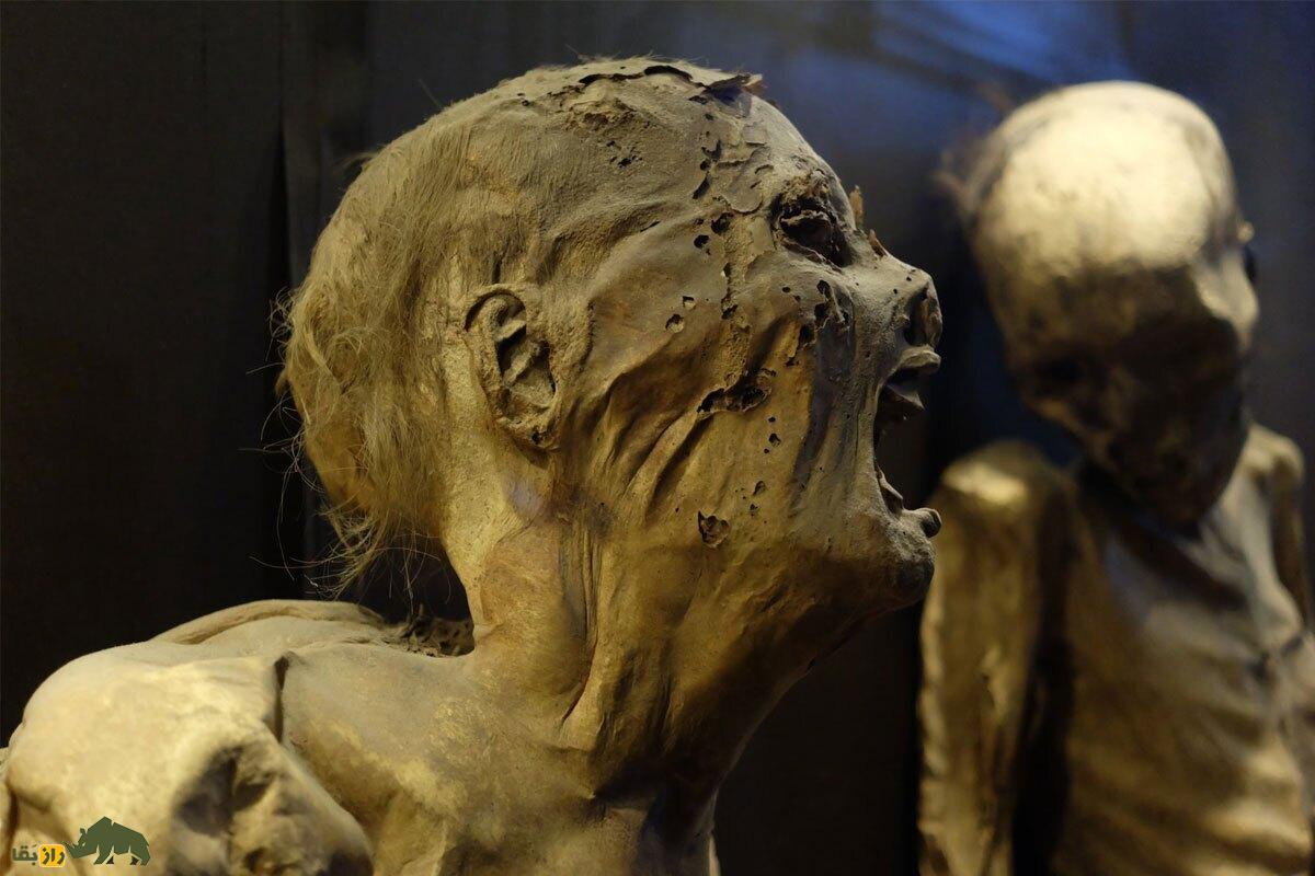 تصاویر 18+ از ترسناکترین موزه مومیایی جهان؛ انسانهایی که زنده زنده مومیایی شدند!