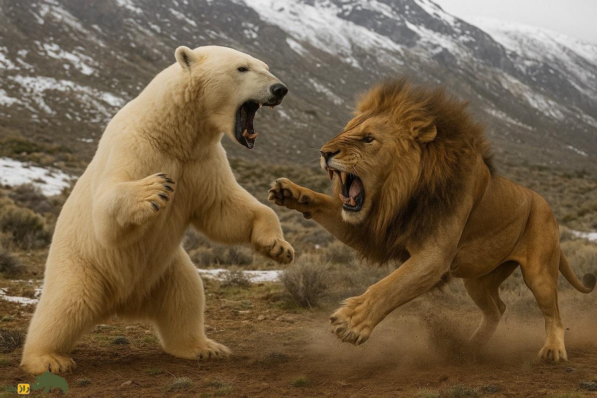 خرس قطبی قوی‌تر است یا شیر و در نبرد غول ۷۰۰ کیلویی قطب و سلطان ۲۵۰ کیلویی آفریقا کدام برنده می‌شود؟