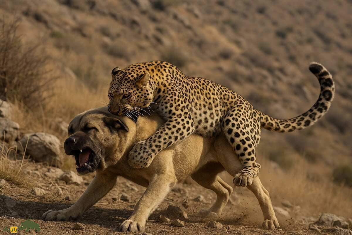 سگ سرابی قویتر است یا پلنگ و اگر با هم درگیر شوند کدام برنده میشود؟