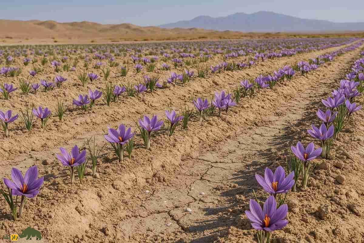 کشت زعفران در شورهزارهای آران و بیدگل؛ چگونه در خاک نمکی کویر طلای سرخ پرورش دهیم؟