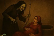 هالی ننه؛ پیرزنی ترسناک با گردنبند بلند در تبریز که از سقف تنور آویزان می‌شد و زنان باردار را آزار می‌داد