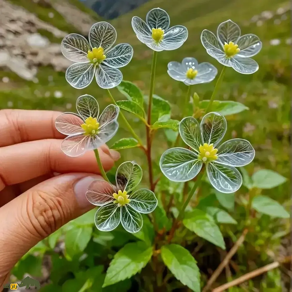 گل اسکلتی؛ گل ژاپنی و «معجزه طبیعت» که برگهایش شیشهای است و در باران ناپدید میشود گل اسکلتی