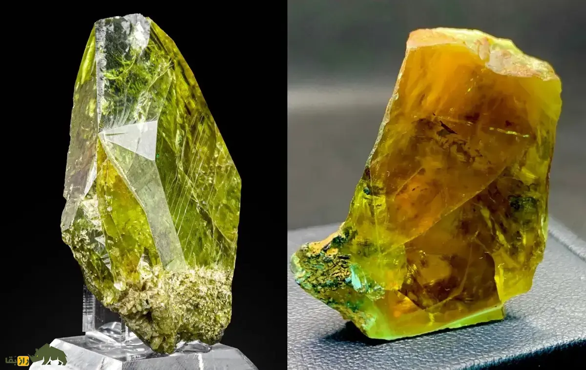 تیتانیت یا اسفِن؛ سنگ قیمتی و نادر معروف به «سنگ رنگینکمانی» که بیشترین درخشش نور را در بین سنگها دارد تیتانیت یا اسفِن