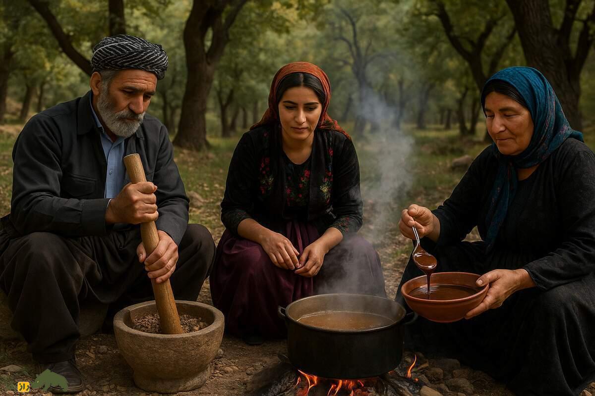شیره بلوط کردستان؛ سوغاتی کمیاب و مقوی زاگرس با نام محلی «شوکه» که خواص فوقالعادهای دارد