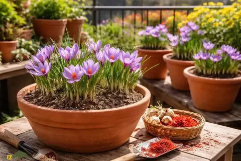 کشت زعفران در خانه؛ آیا واقعاً می‌شود با چند گلدان درآمد میلیونی داشت؟